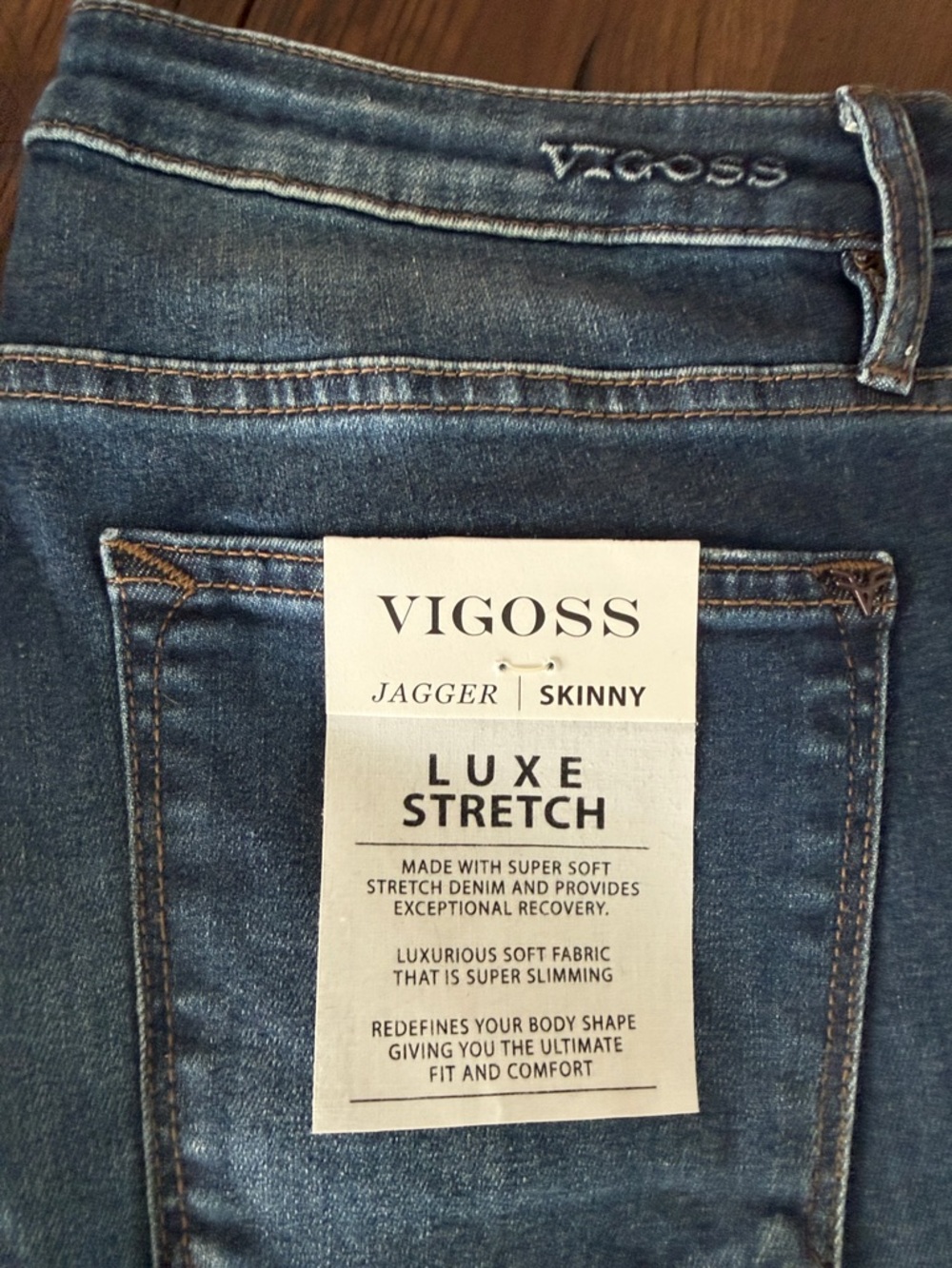 Vigoss Jagger Skinny Jeans in dark blue wash and distressed. 2 pairs.